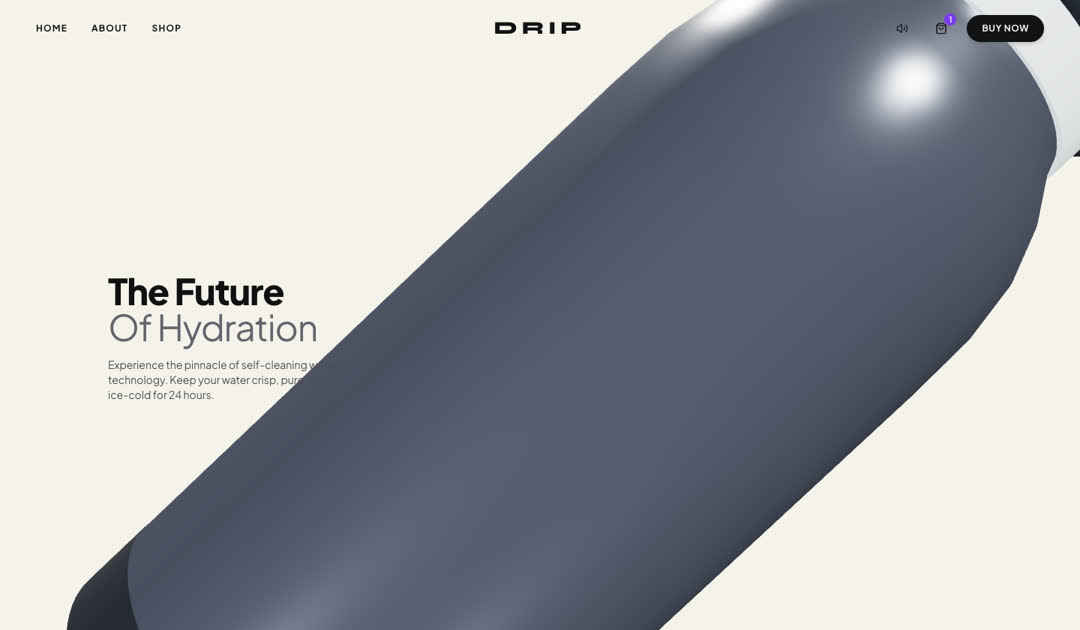 DRIP smart bottle site, The Future of Hydration