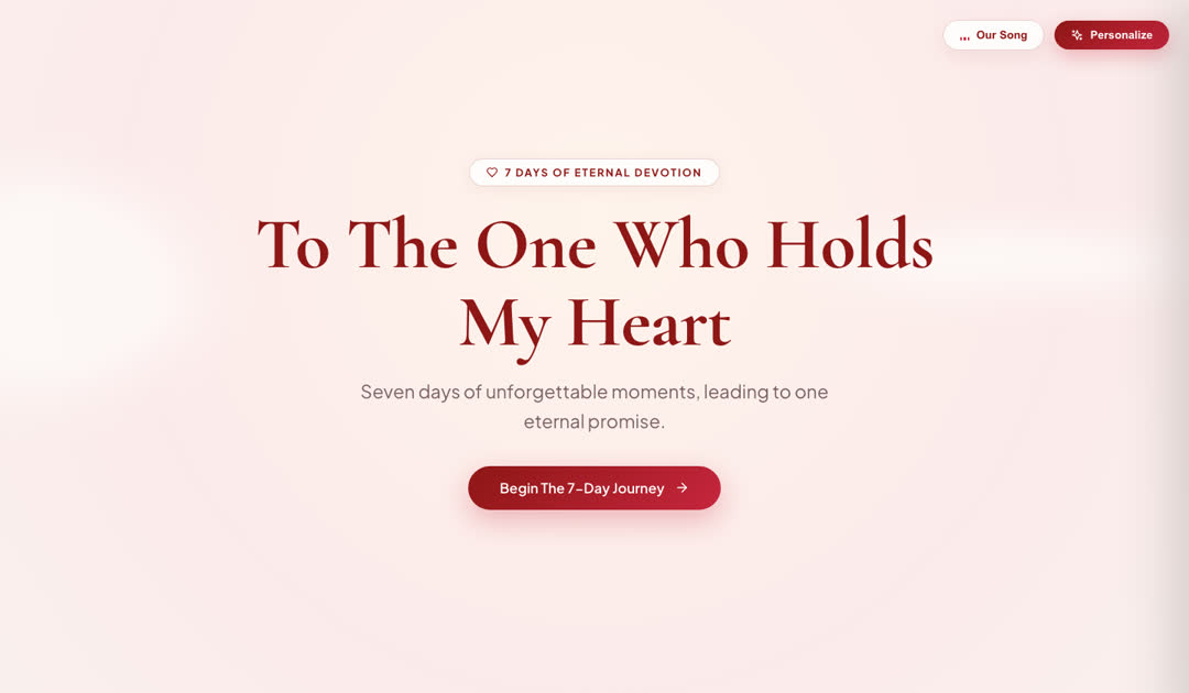 AMOUR seven days of Valentine gifting site